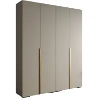 MEBLE KRYSPOL Inova 1 Schrank - 236,7x200x47cm - Kaschmir Kaschmir Gold