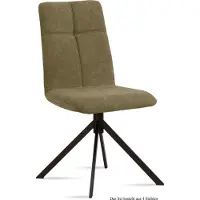 58 aufm Kessel Esszimmerstuhl (4er-Set) Drona 47x92x60 Schwarz/Olivgrün