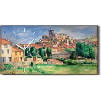 Coloray Wanduhr Bürouhr Leinwand Bild Geräuschlos Kunstdruck 60x30 Gardanne - weiße Hände