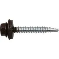 Swg Bohrschraube Sechskantkopf mit Dichtscheibe braun 4,8 x 25 -100 Stück