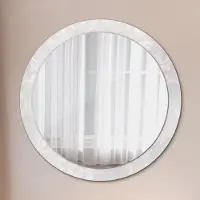 Coloray Spiegel - Mirror zum Wandspiegel Schlafzimmer – Schminkspiegel- zart roccoco textur- Ø90cm