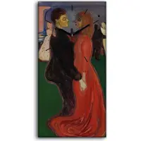 Coloray Dekor Leinwand Uhr Wandbilder Geräuschlos Kunstdruck 30x60 Der Tanz des Lebens - schwarze Hände