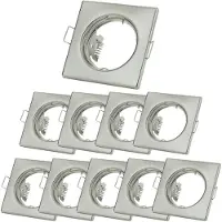 Sweet Led 10x Einbaustrahler eckig chrom geb. GU10 Einbauspot Deckenspot 230V
