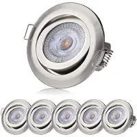 Sweet Led LED Einbaustrahler 6er Pack 3 Step Dimmbar Flach Chrom 5W warmweiß