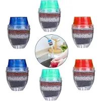 XS 6PCS Mini Wasserhahn Wasserfilter Aktivkohle-runder Hahn Wasser Filter - Mini Home Coconut Aktivkohlefilter - Küche Werkzeug