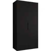 MEBLE KRYSPOL , Kleiderschrank, Schrank 100 cmx202x52, Schwarz, Schwarz
