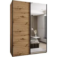 MEBLE KRYSPOL LUX 3 Schrank - 245,5x180x64cm - Artisan, Artisan, Schwarz