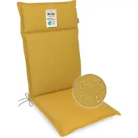 Kettler Herlag Hochlehner Gartenstuhlauflage Bea 120x50x4,5cm Senfgelb Wasserabweisend
