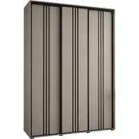 MEBLE KRYSPOL Kryspol Dakota 6 Schrank, drei Türen - 235,2x180x60cm - Kaschmir Schwarz