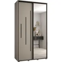 MEBLE KRYSPOL Kryspol Dakota 13 Schrank, zwei Türen - 235,2x140x60cm - Kaschmir Schwarz