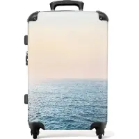NoBoringSuitcases.com Großer Koffer - Meer - Natur - Sonne - Wasser - Kombinationsschloss TSA - Hartschalen Trolley 4 Rollen - 72 liter - Reisekoffer - 66 cmKoffer Mittelgroß 67x43x25 cm, 72L,