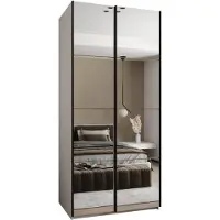 MEBLE KRYSPOL LUX 2 Schrank - 245,5x100x64cm - Weiß, Artisan, Schwarz