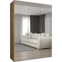 MEBLE KRYSPOL , Kleiderschrank, Schrank 150 cmx202x52, Artisan Eiche, Kaschmir