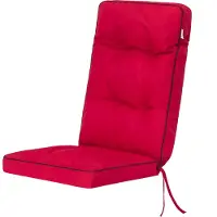 Bjird Sesselkissen, Kissen für Rattanmöbel, Steppkissen, Sitzkissen für Sessel / Stühle - Indoor & Outdoor - Gesteppt - 120x50 cm, Rot Oxford