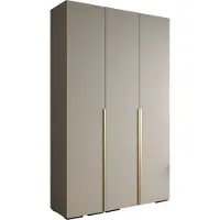 MEBLE KRYSPOL Inova 1 Schrank - 236,7x150x47cm - Kaschmir Kaschmir Gold