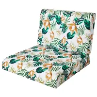 Bjird Sesselkissen, Kissen für Rattanmöbel, Sitzkissen & Rückenkissen, Sitzkissen für Sessel / Stühle - Indoor & Outdoor - Anti-Rutsch - 70x70 cm, Weiße Blumen