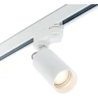 Qub Luma 3-Phasen Schienenstrahler – GU10 Spot – Weiß – LED-kompatibel – Dreh- & Schwenkbar – Strahler für 3-Phasen Schienensystem – Modernes Design
