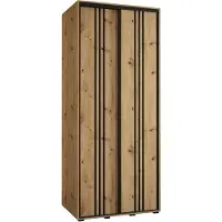 MEBLE KRYSPOL Davos 6 Schrank, zwei Türen - 235,2x120x60 cm - Artisan Artisan Schwarz