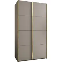 MEBLE KRYSPOL LUX 1 Kleiderschrank - 245,5x130x64cm - Kaschmir, Kaschmir, Gold