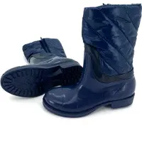 Heimtexland Gummistiefel Hochschaft Daunen Stiefel gesteppt Damen Mädchen Trend Boots Wasserdicht Regenstiefel Typ880 blau 36