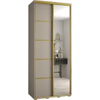 MEBLE KRYSPOL Kryspol Dakota 5 Schrank, zwei Türen - 235,2x110x45cm - Kaschmir Gold