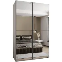 MEBLE KRYSPOL LUX 2 Schrank - 245,5x160x64cm - Weiß, Artisan, Schwarz