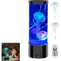 Dopwii Die LED-Quallenleuchten mit 17 Farben und 4 Beleuchtungsmodi eignen sich für Aquarien und schaffen eine entspannende Atmosphäre.