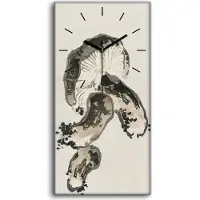 Coloray Dekor Leinwand Uhr Wandbilder 30x60 Malerei Asiatischer Pilz Champigion Kunst - schwarze Hände