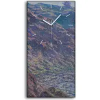Coloray Wandbild Leinwand Bilder mit Uhr Quarz 30x60 Der alte Baum am Zusammenfluss - weiße Hände