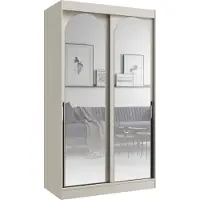 PAWS MÖBEL Kaschmir Schiebeschrank 120x215x65 MONIDO mit Spiegeln modern funktionell, Schlafzimmerschrank, Kabinett