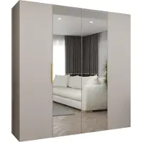 MEBLE KRYSPOL , Kleiderschrank, Schrank 200 cmx202x52, Kaschmir, Gold