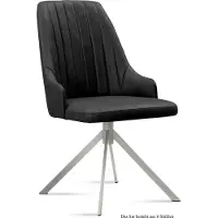 58 aufm Kessel Esszimmerstuhl (6er-Set) Dorrit 52x91x60 Edelstahl/Anthrazit
