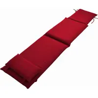 Teako Design Gartenliege Auflage Polyester 190x47cm mit Kopfstütze Rot