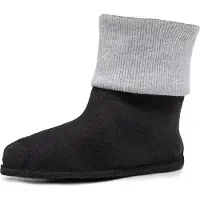 Ladeheid Kinder Gummistiefel Stiefelsocken Innenschuh Wärmende Socken für Regenstiefel LA-CA-10 LA-CA-11(Grau, 32/33)