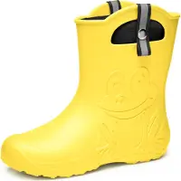 Ladeheid Damen federleichte EVA Gummistiefel Regenschuhe gefüttert LA-CA-FrogWom265 (Gelb, 40/41)