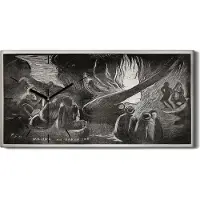 Coloray Wandkunst Leinwand Bild Uhr Geräuschlos Kunstdruck 60x30 Mahana no Varua Ino - schwarze Hände