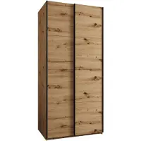 MEBLE KRYSPOL LUX 1 Kleiderschrank - 245,5x100x64cm - Artisan, Artisan, Schwarz