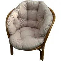 Inna Kissen für einen Rattan-Gartenstuhl, Beige, Kissen für die Rückenlehne und Sitzfläche eines Rattan-Gartenstuhls