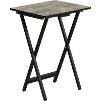KOMFOTTEU 4er Set klappbare Gartentische, rechteckige Couchtische mit Metallgestell, Balkontische mit 30kg belastbar, Campingtische für Terrasse, Veranda, 48x40x67,5cm