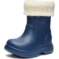 Ladeheid x Camminare Gummistiefel Kinder aus leichtem EVA warm gefüttert wasserdicht und sicher geführt durch rutschfeste Sohle ideal für kalte Tage und Schnee LA-CA-19 (MarineBlau, 24/25 EU)