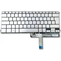 Bucom Tastatur für Asus ZenBook 3 Deluxe UX490 UX490CA UX490UA silber mit Backlight