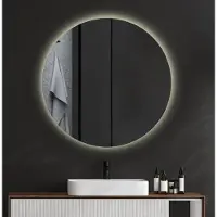 Coloray - Rundspiegel – Kosmetikspiegel mit LED Beleuchtung – Spiegel Schminkspiegel - Rund Ø100 cm - (Farbtemperatur: Warmweiß 3000K)
