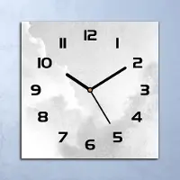 Coloray Wanduhr Echt-Glas-Küchenuhr Grau Himmel Vintage Quarz 30x30 Deko Bilder