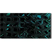 Coloray Wandbild Leinwand Bilder Wanduhr Geräuschlos 60x30 Geometrische Kunst Abstrakt - schwarze Hände