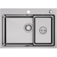 CECIPA MAX Edelstahlspüle 68 x 48 cm Küchenspüle, kratzfest & pflegeleichte spülen, Einbauspüle edelstahlspüle, Cecipa spulbecken Edelstahl, spüle mit Siphon