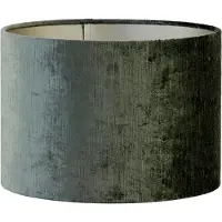 Dirk Davids Leuchten GmbH Lampenschirm Zylinder in Velours Anthrazit Grau für Tischleuchte Standlampe 30-30-21