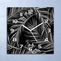 Coloray Deko Glasuhr Wanduhr 30x30 Dunkler Dschungel Quarz Küchenuhr Bürouhr