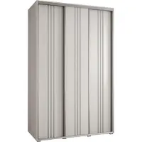 MEBLE KRYSPOL Davos 6 Schrank, drei Türen - 235,2x150x60 cm - Weiß Weiß Silber