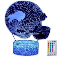 Welikera 3D-NFL-Football-Helm Nachtlicht, Acryl-Laserdesign, 16 Farben per Touch/Remote, Timerfunktion – ideales Geschenk für Kinder und Fans
