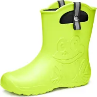 Ladeheid Damen federleichte EVA Gummistiefel Regenschuhe gefüttert LA-CA-FrogWom265 (Limone, 40/41)